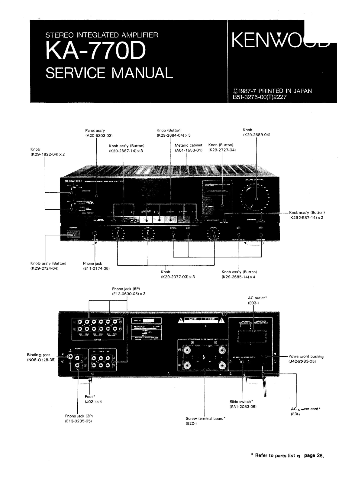 Kenwood KA-770D service manual