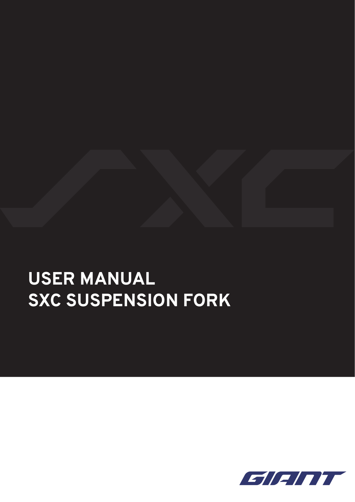 Giant SXC SUSPENSION FORK User manual