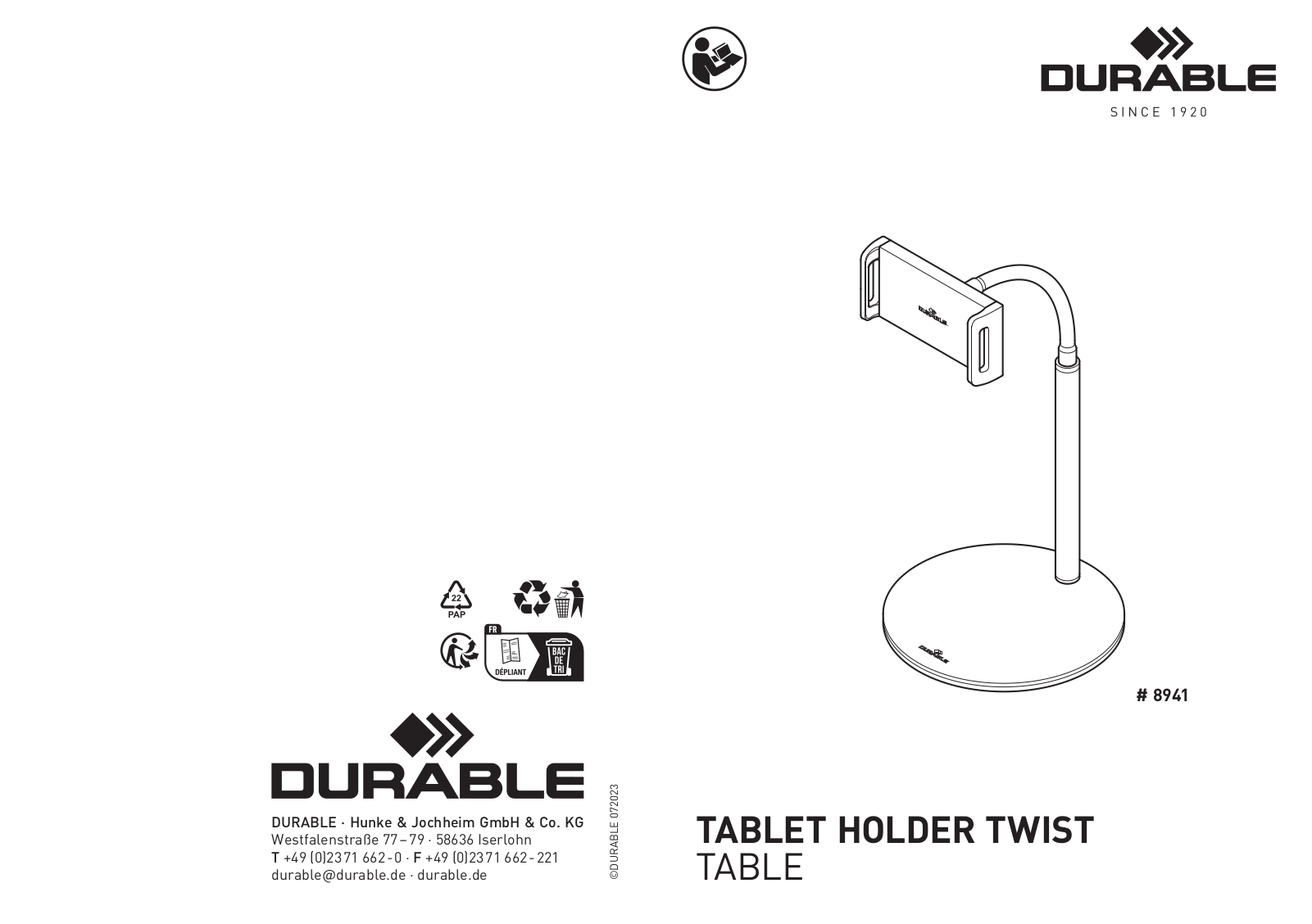 Durable 8941 User manual - ManualMachine.com