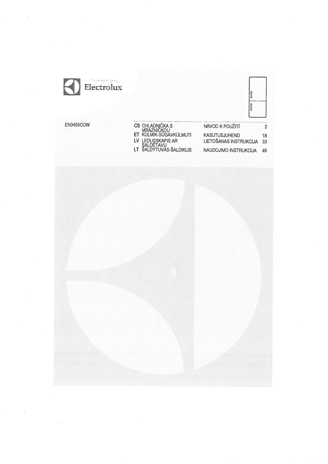 Electrolux EN3455COW User Manual