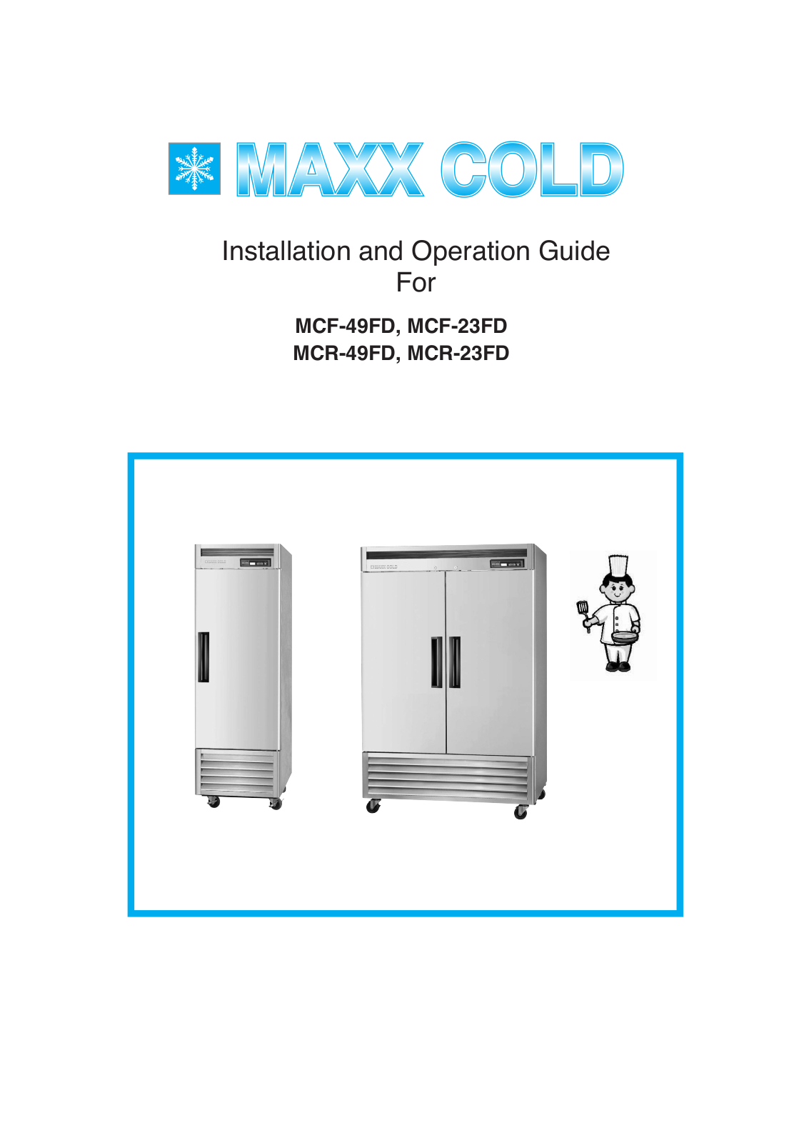 Maxx Cold MCF49FD, MCR49FD, MCF23FD, MCR23FD User Manual