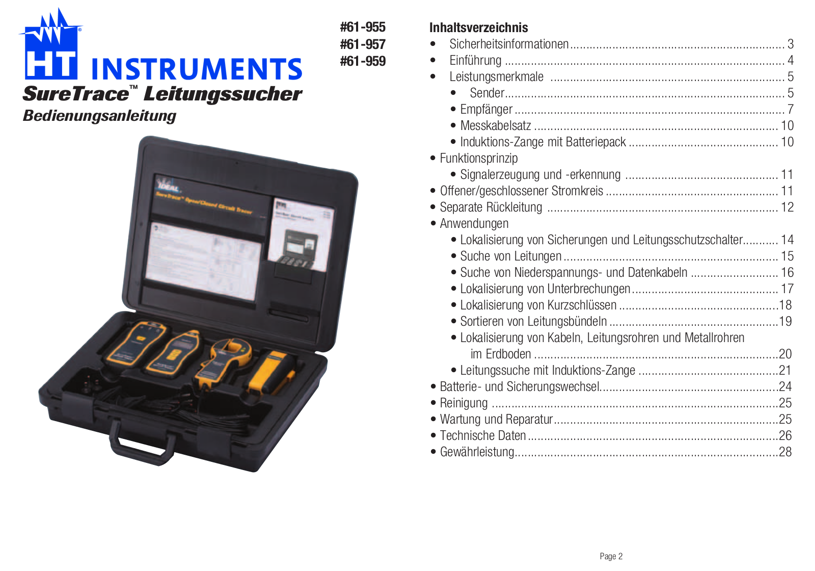 HT Instruments 61-955, 61-957, 61-959 operation manual