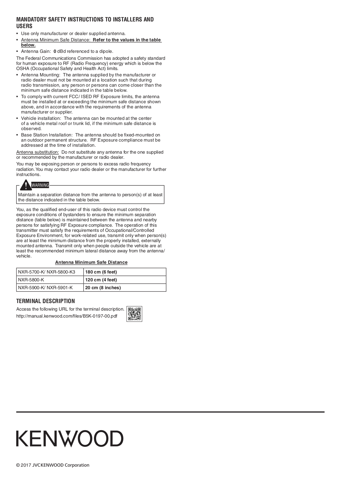 JVC KENWOOD 474701 Product Safety Manual