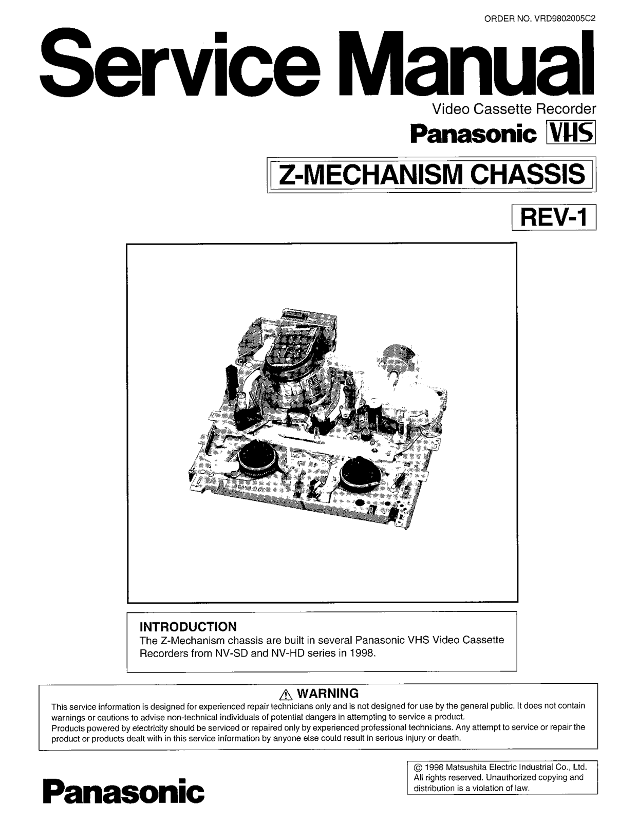 PANASONIC Z Service Manual