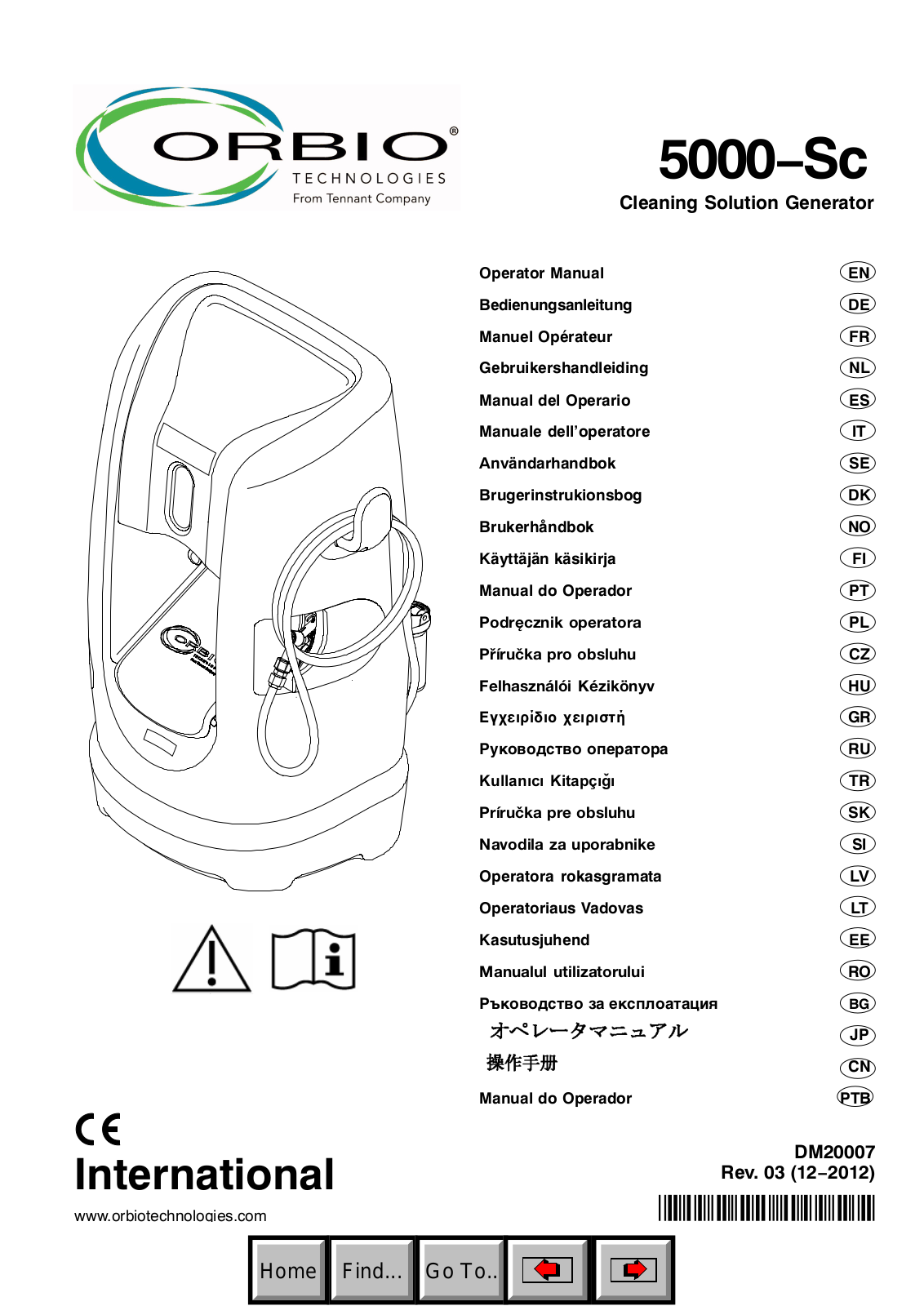 Tennant 5000-SC User Manual