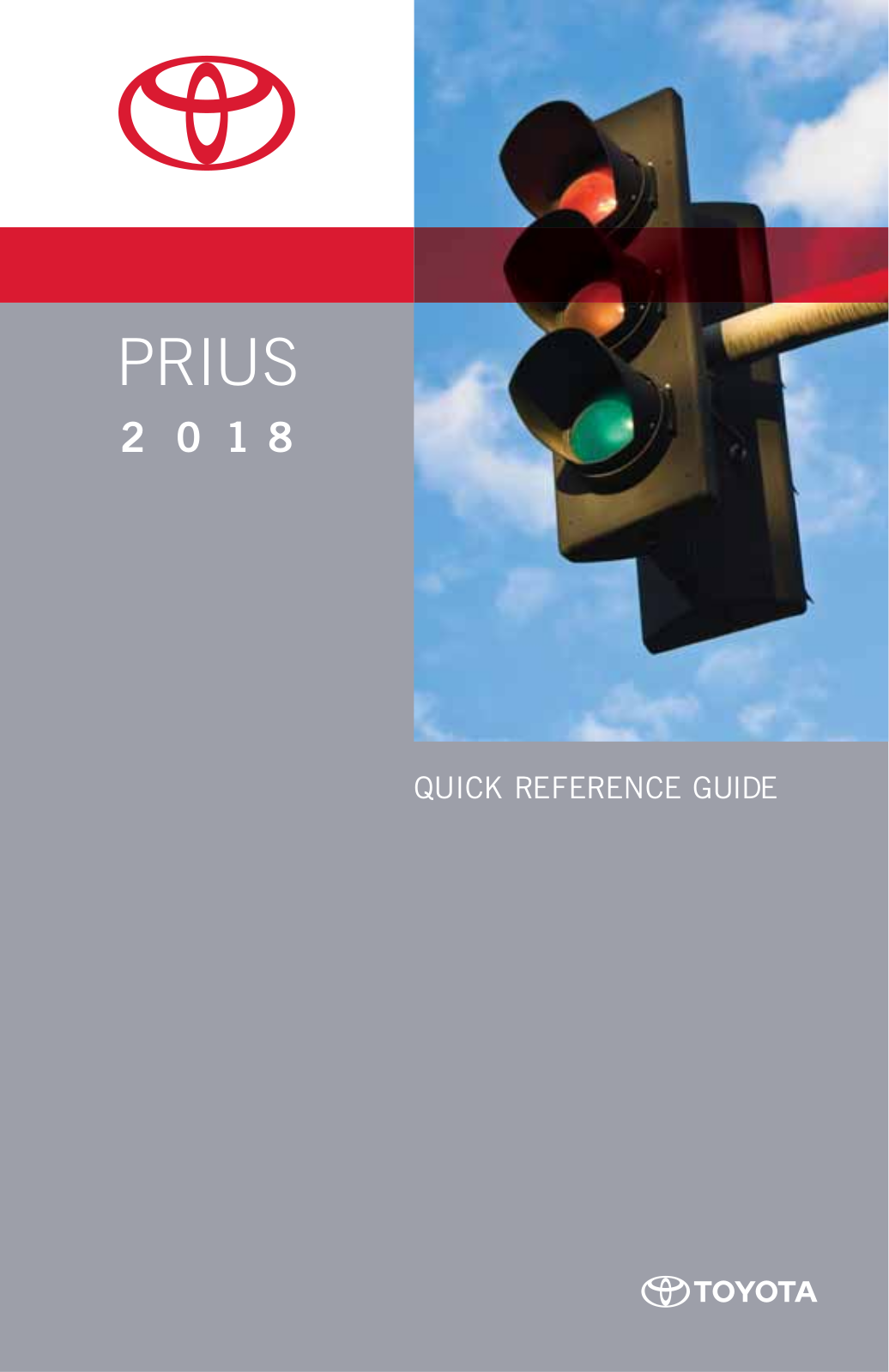 Toyota Prius 2018 Quick Reference Guide