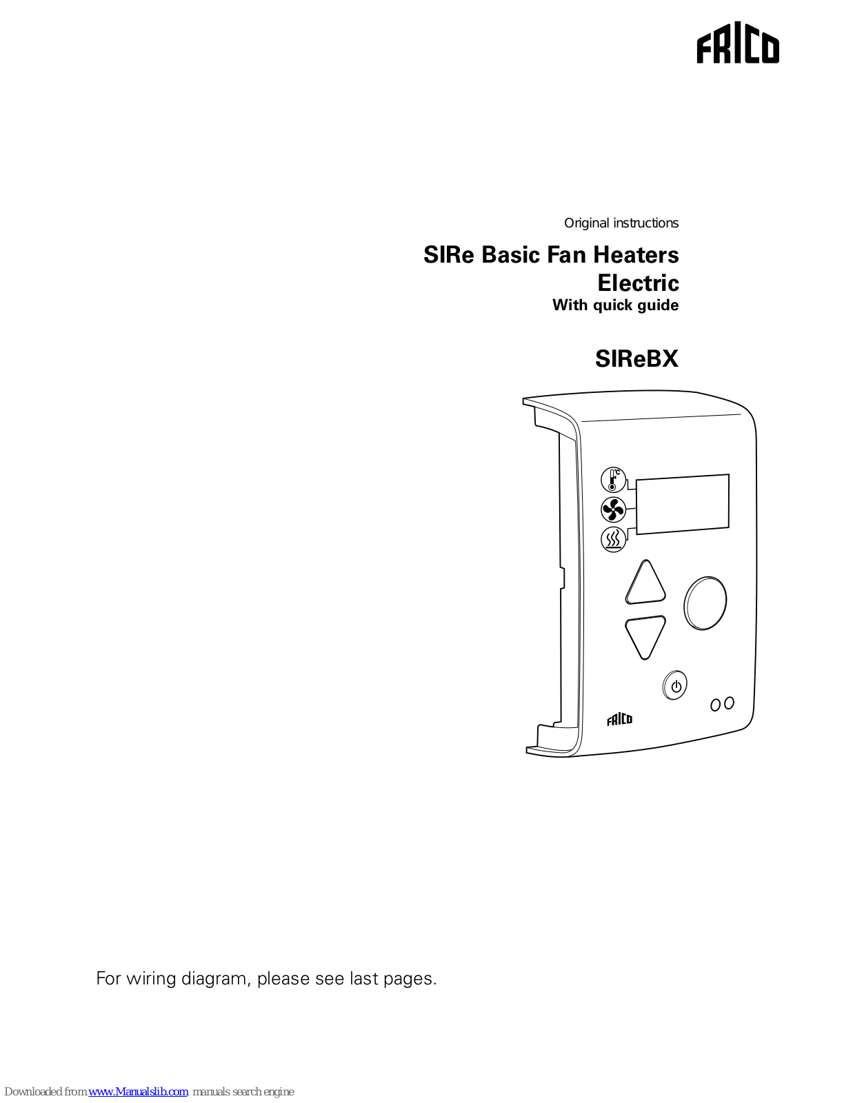 Frico SIReBX Original Instructions Manual