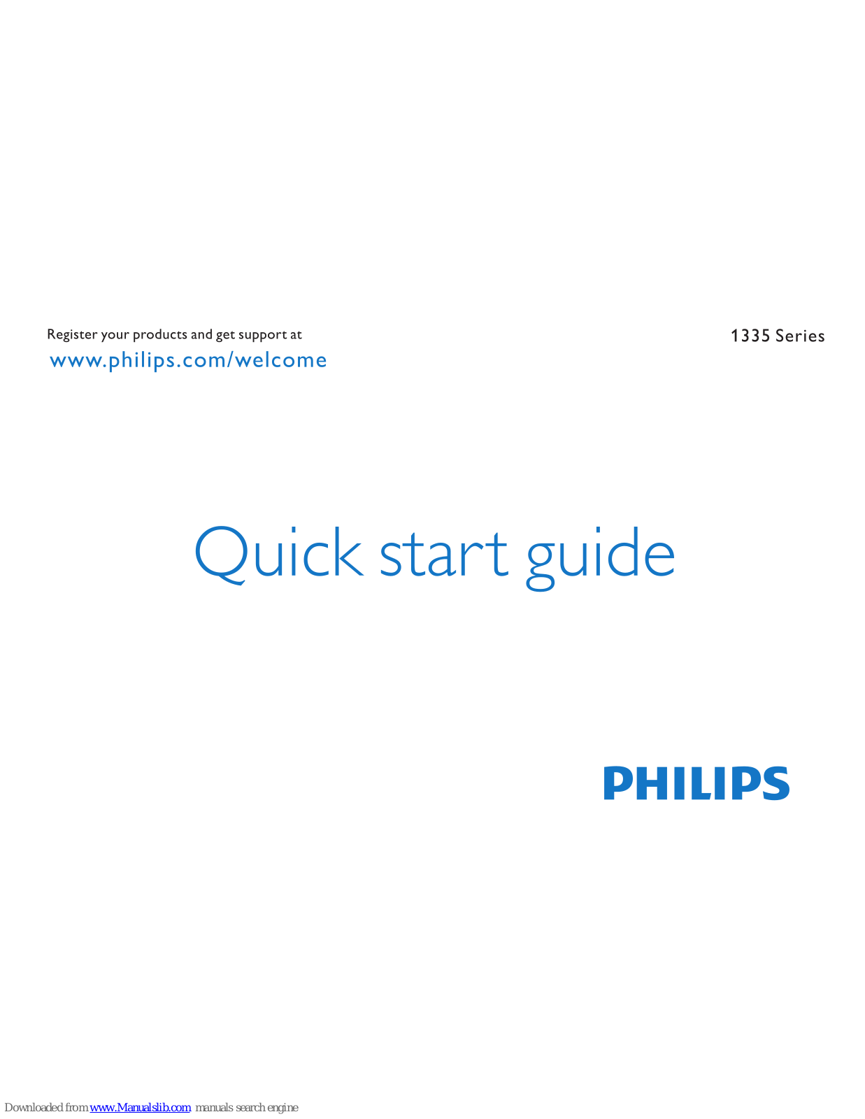 Philips 1335 series Quick Start Manual - ManualMachine.com