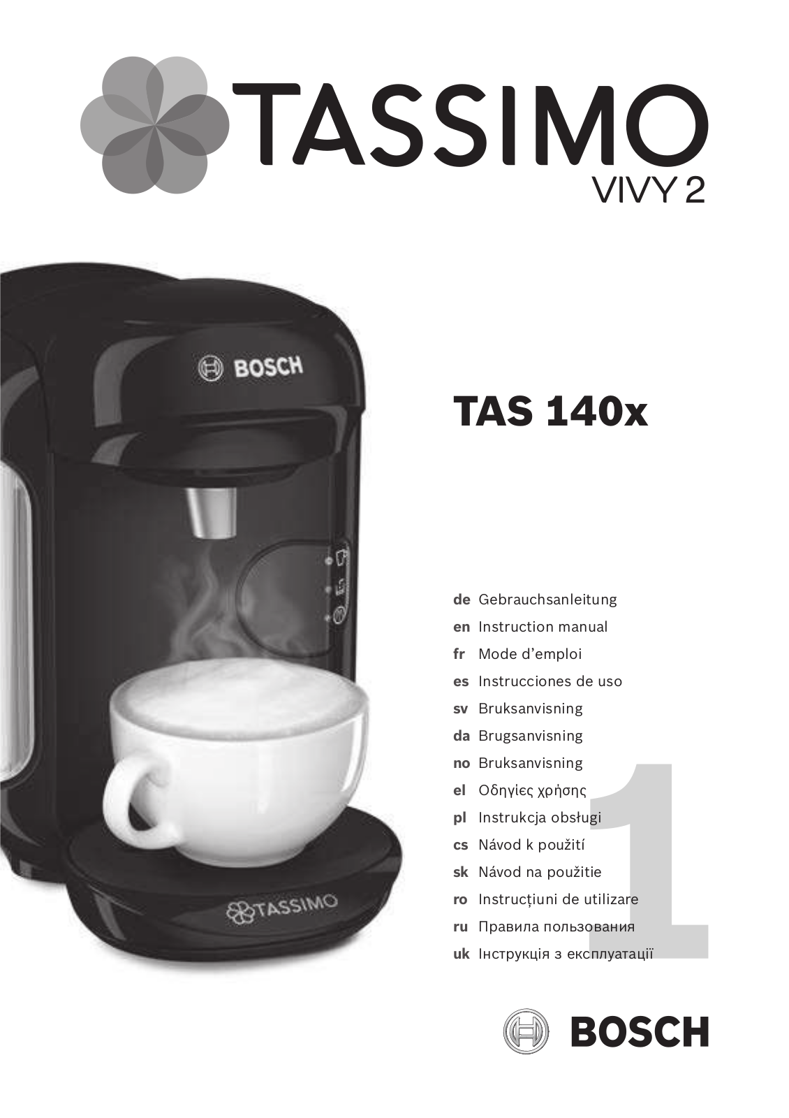 Bosch TASSIMO VIVY2 Instructions Manual