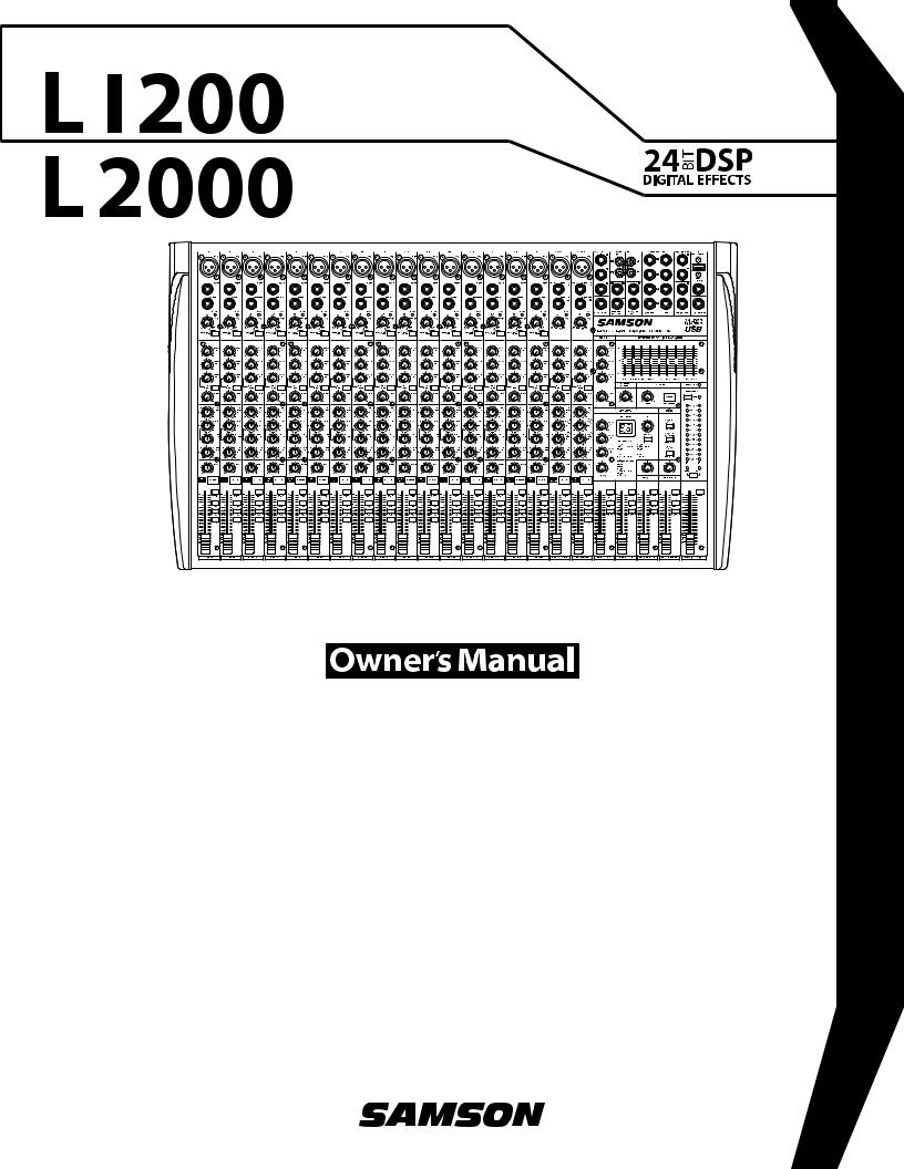 Samson L2000, L12000 User Manual