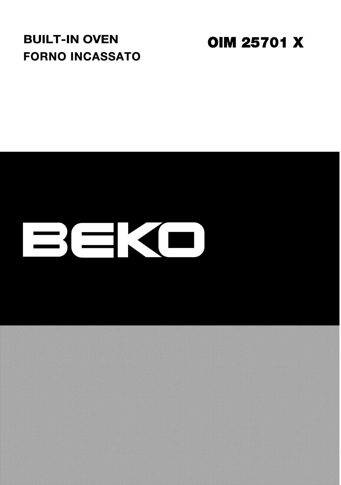 Beko OIM25701X User manual