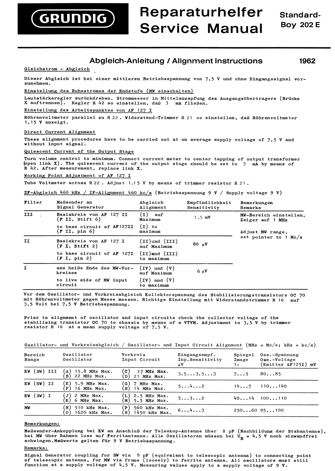 Grundig StandardBoy202E Schematic - ManualMachine.com