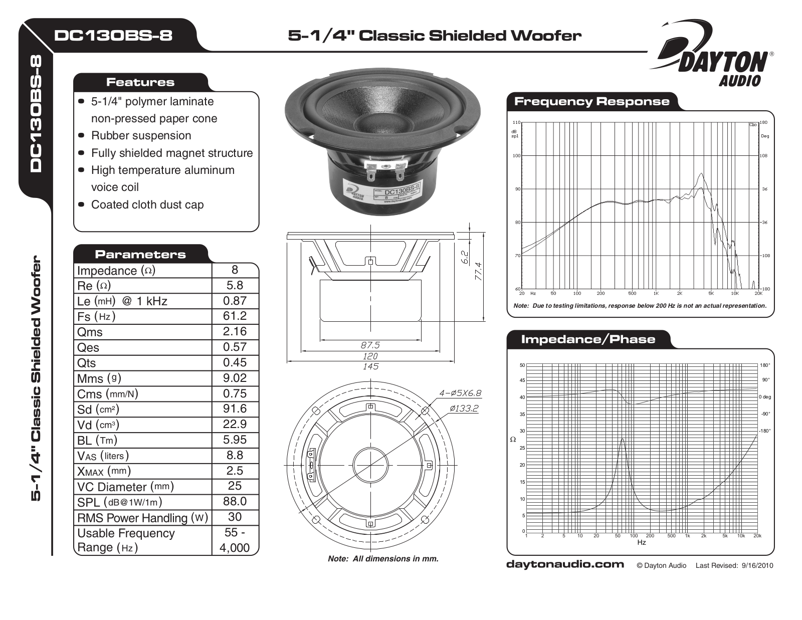 Dayton DC130BS-8 5-1 User Manual