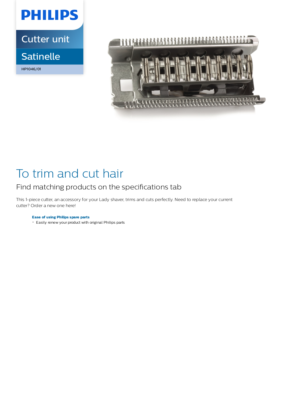 Philips HP1046/01 leaflet - ManualMachine.com