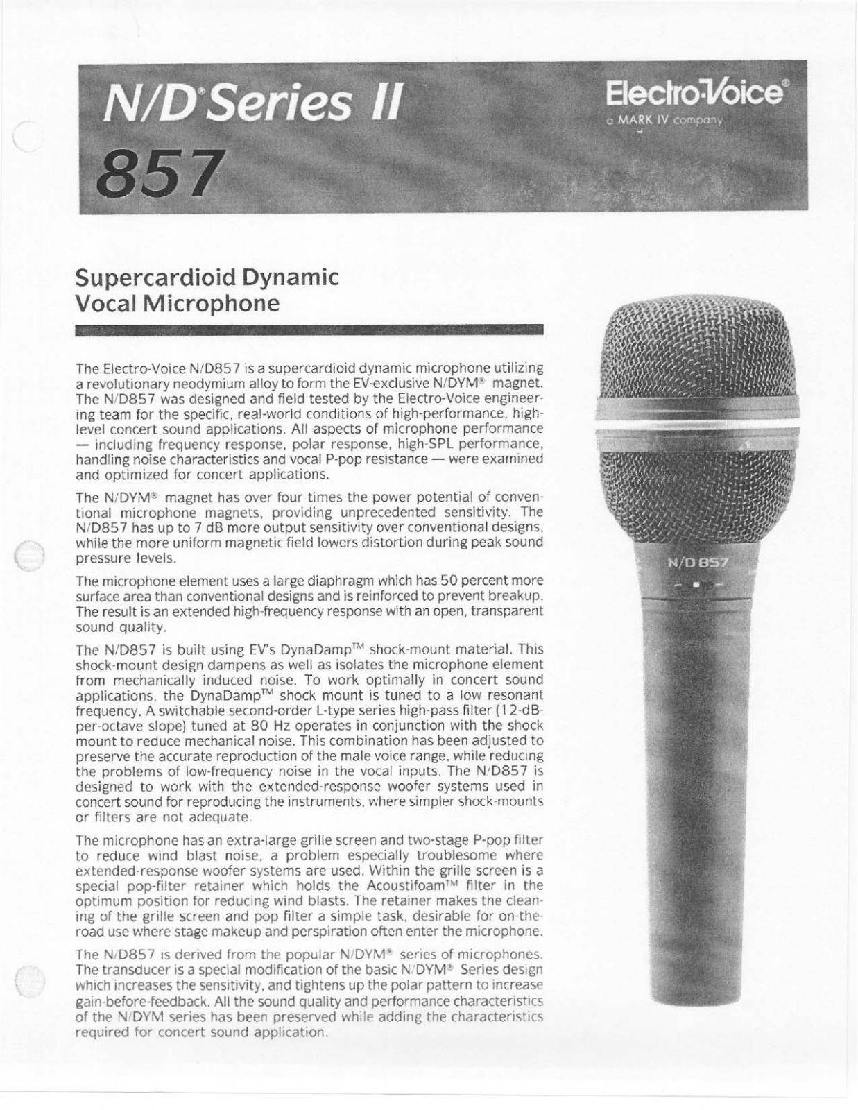 Electro-Voice N-D857 User Manual