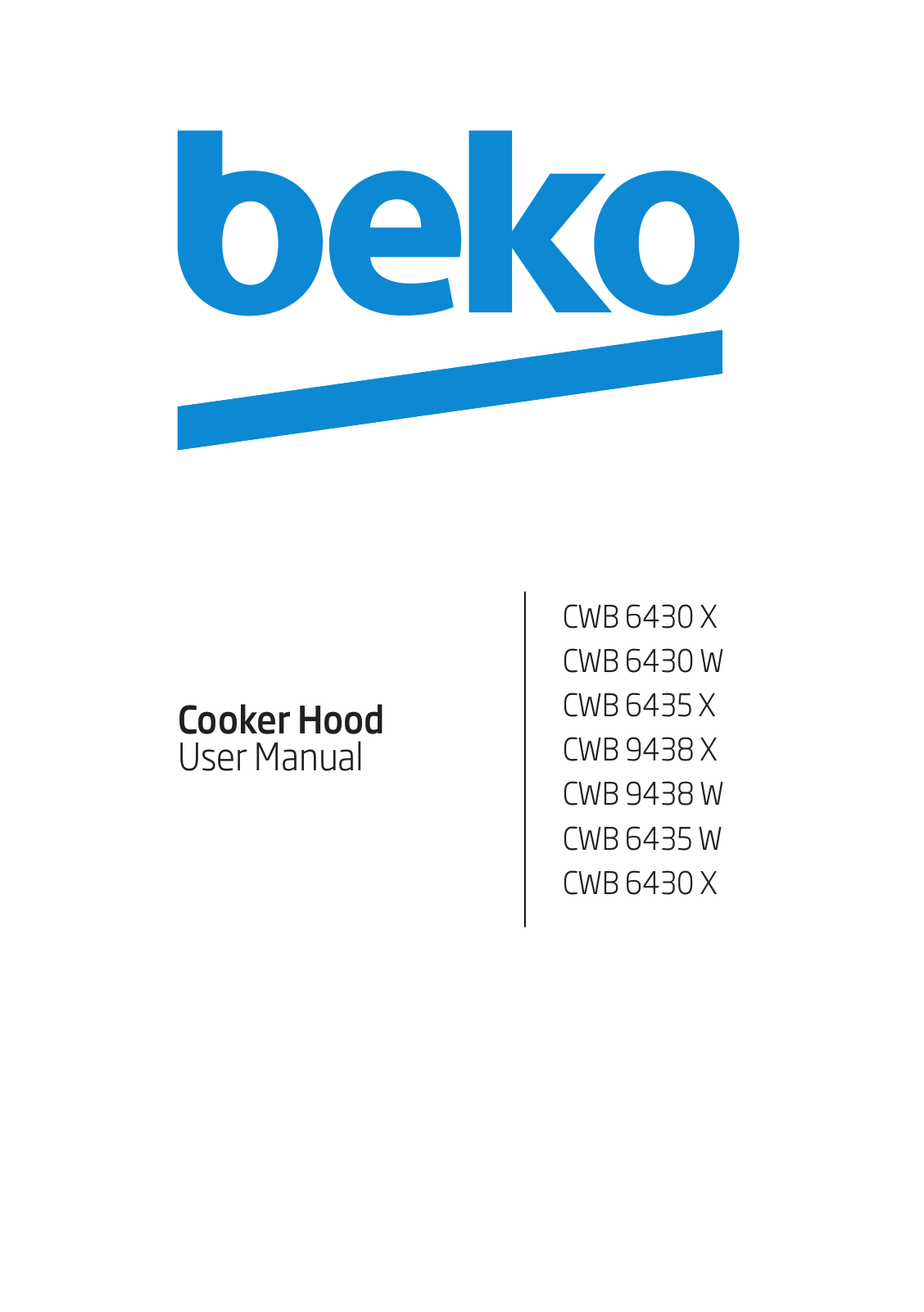 BEKO CWB6435, CWB9438 User Manual