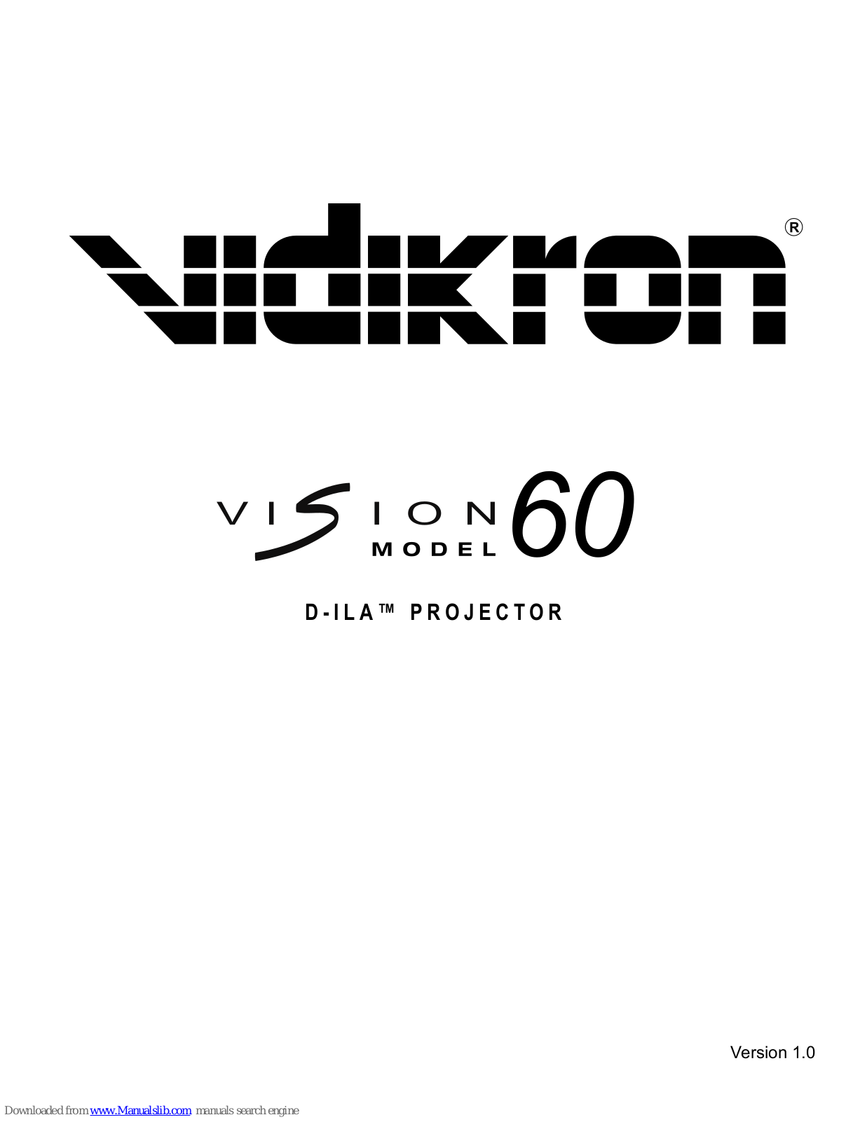 Vidikron Vision 60 D-ILA User Manual