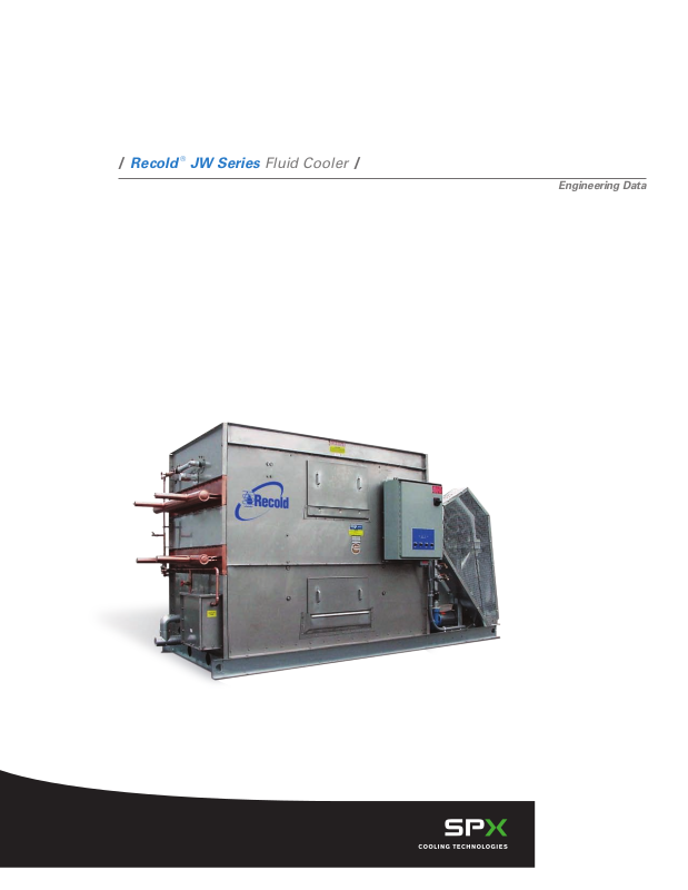 SPX Cooling Technologies Recold JW User Manual