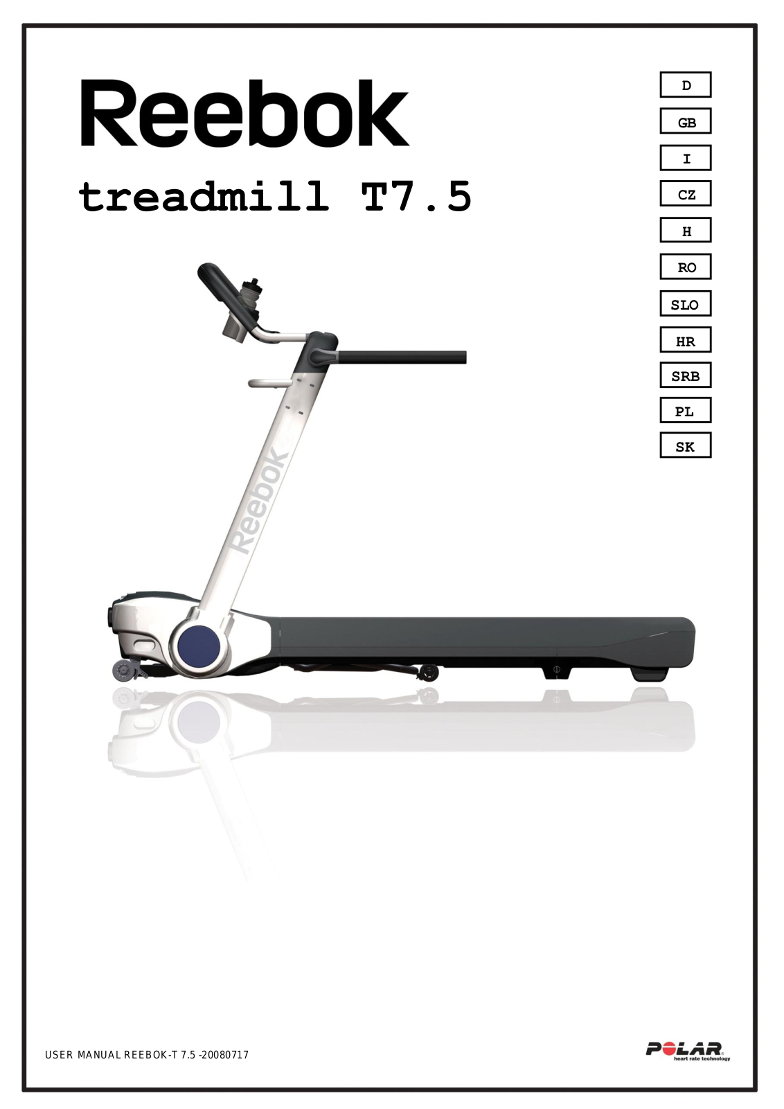 Reebok T7.5 User Manual