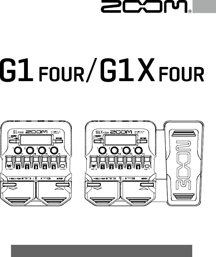 Zoom G1 Four, G1X Four Effect Types and Parameters