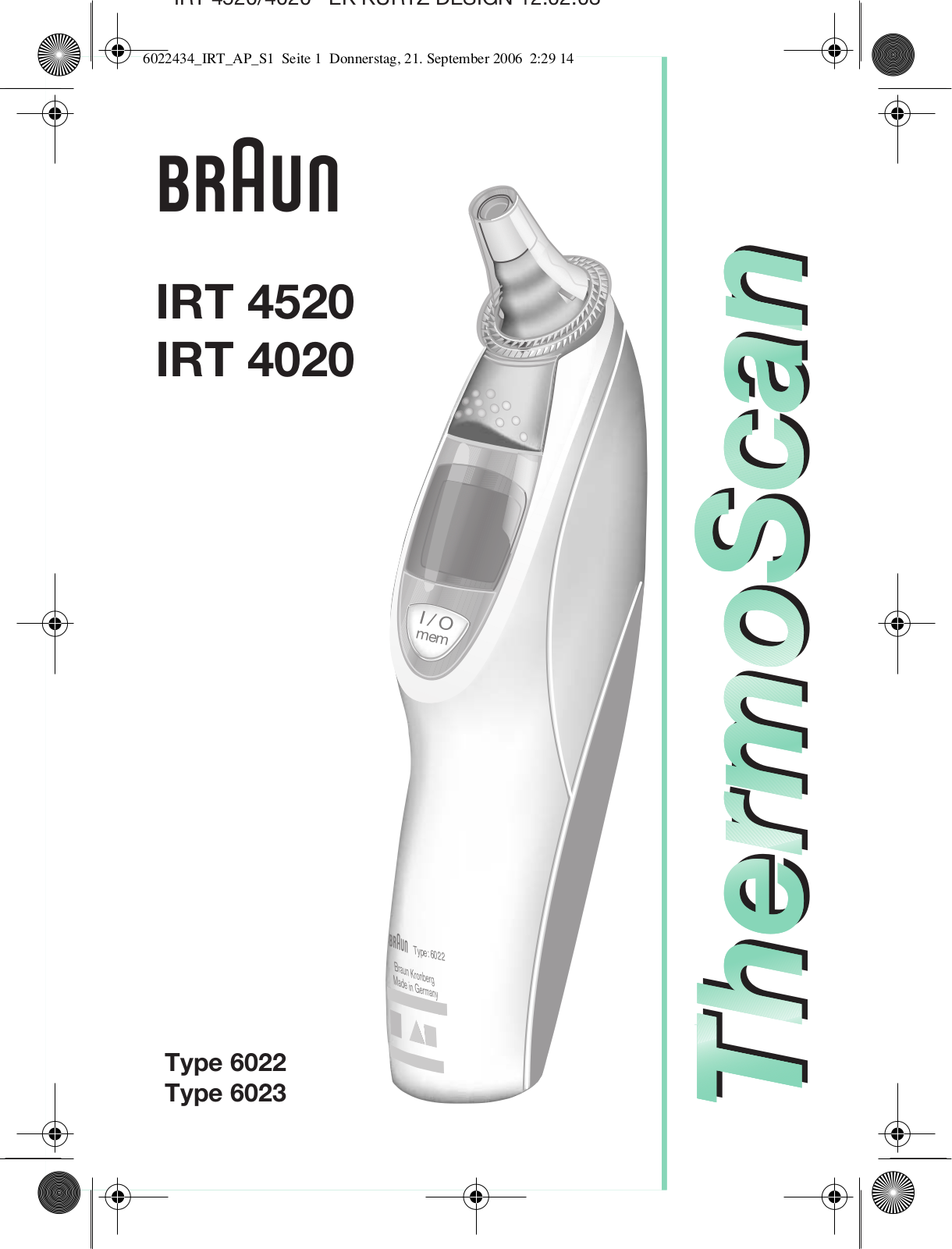 Braun 6023 User Manual