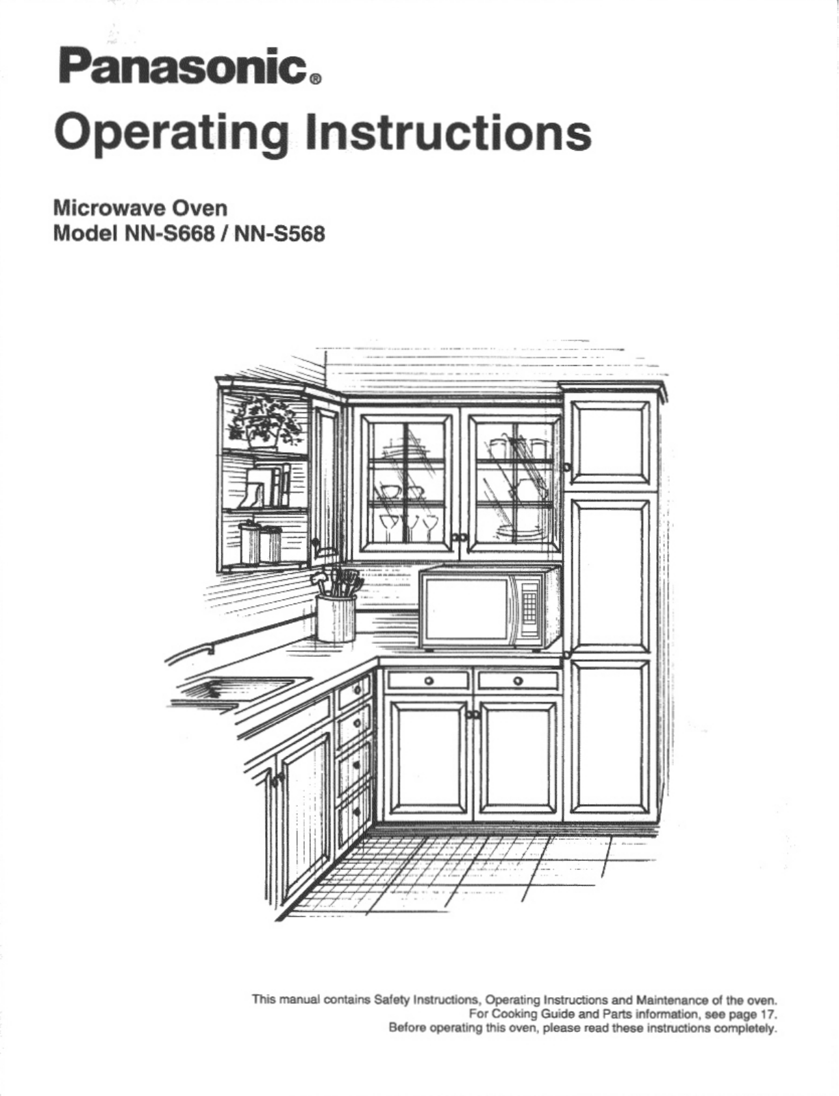 Panasonic NNS668, NN-S568 User Manual