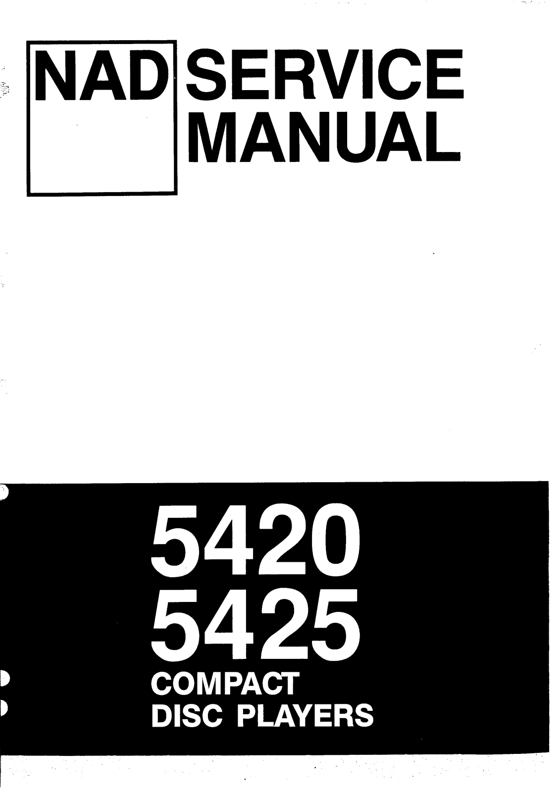 NAD 5420, 5425 Service manual