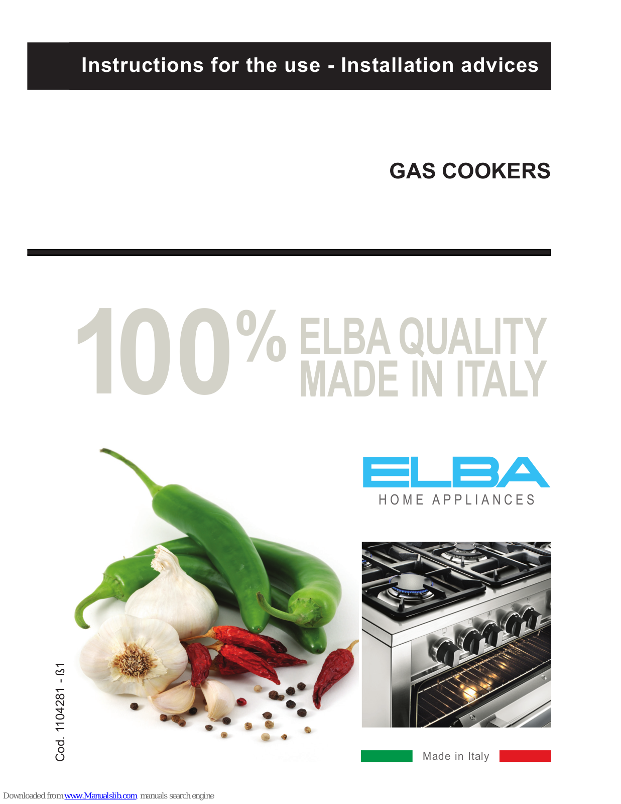 Elba PX 96 990 AZ Instructions For The Use