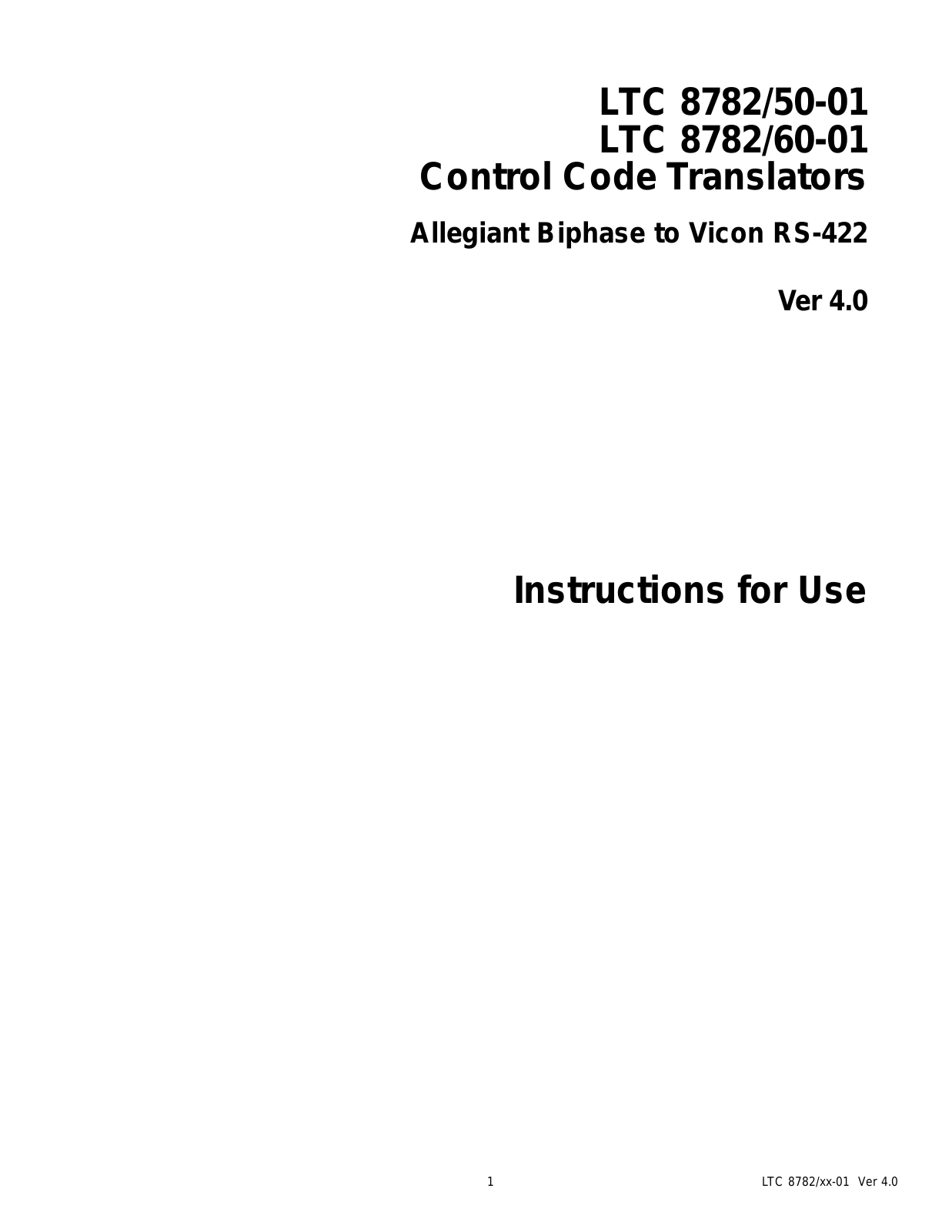 Bosch LTC 8782/50-01, LTC 8782/60-01 Instructions For Use Manual