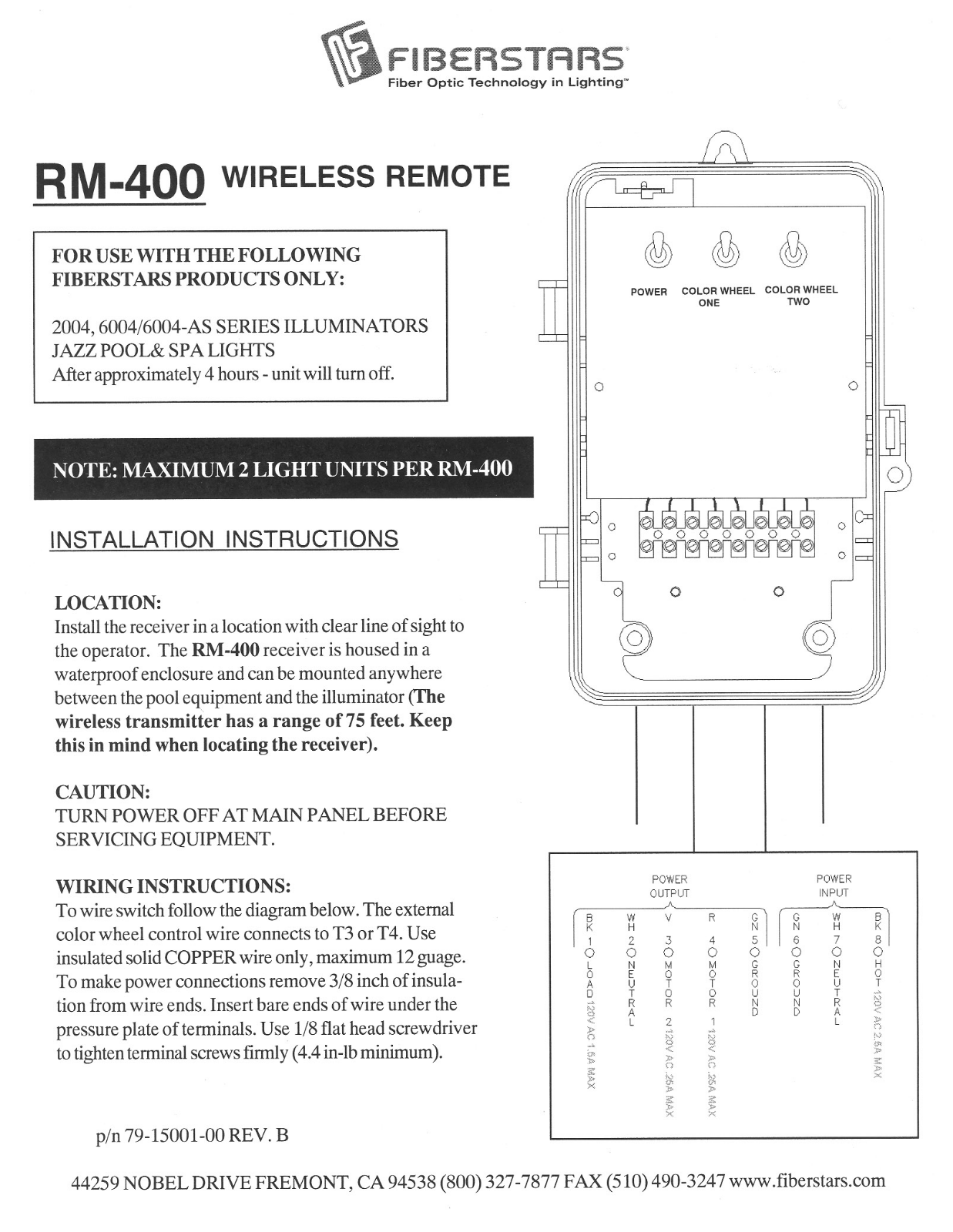 Fiberstars RM-400 User Manual