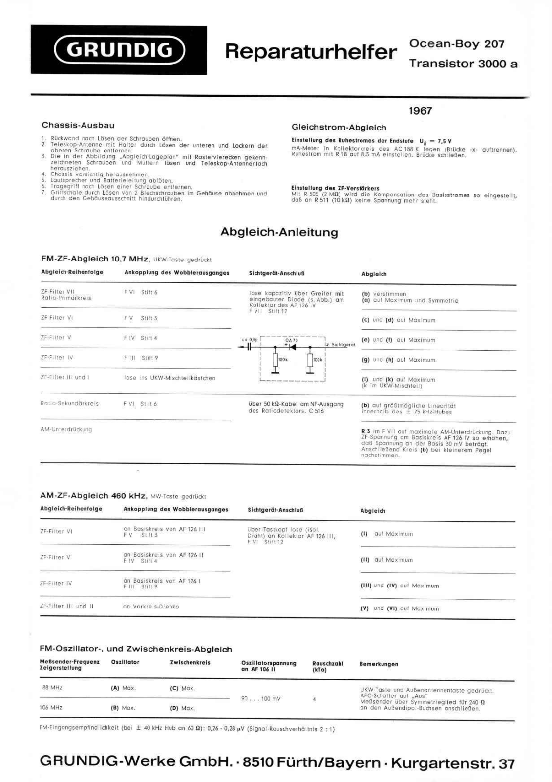Grundig Transistor-3000-A, MV-4-Ocean-Boy-207 Service Manual