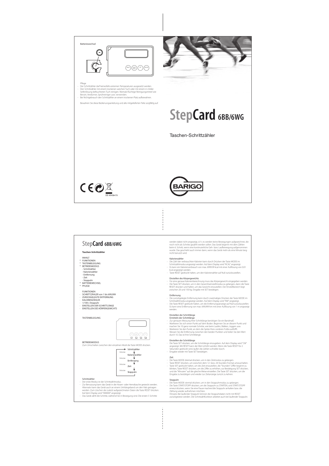 Barigo StepCard 6WG, StepCard 6BB User Manual - ManualMachine.com