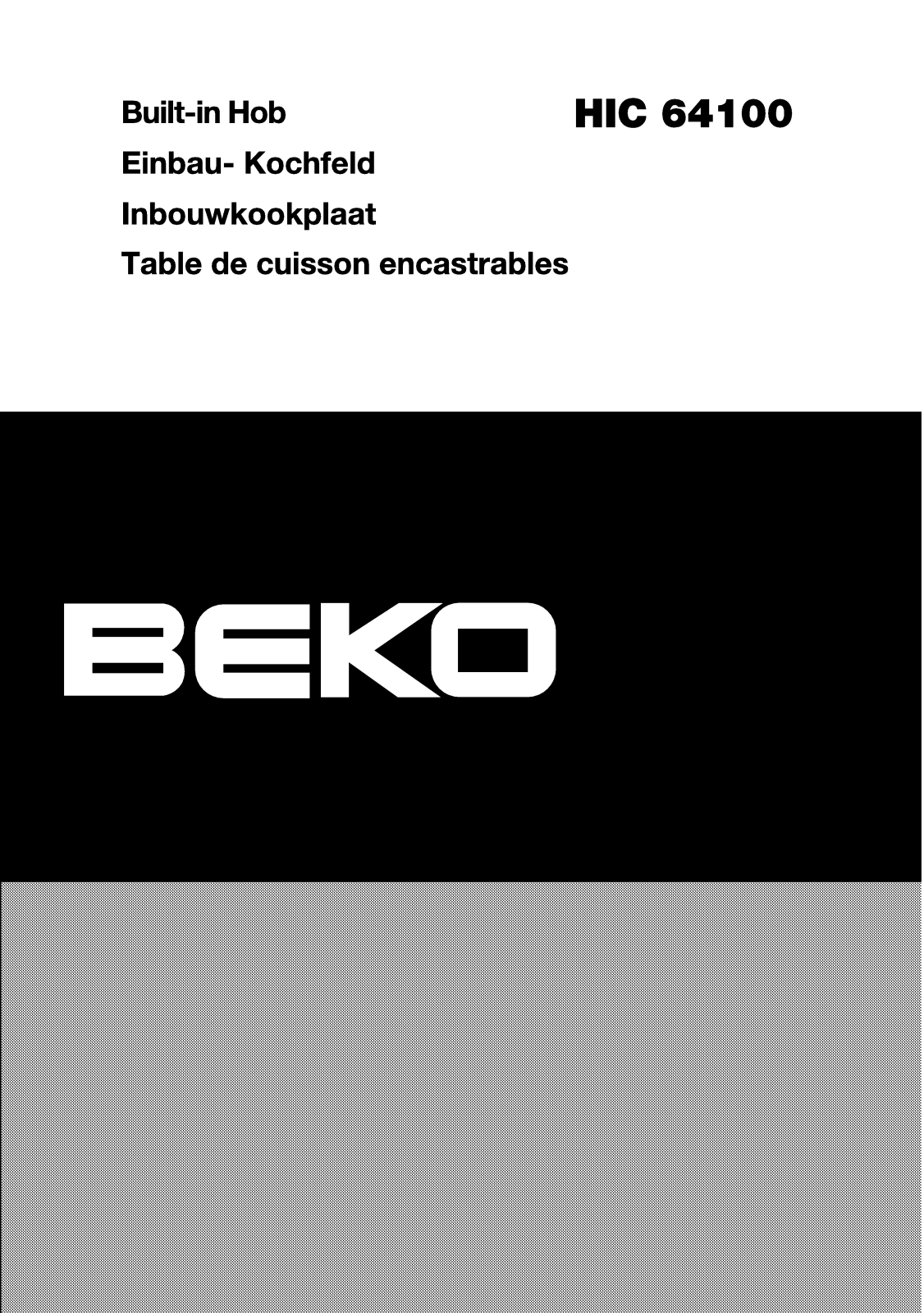 Beko HIC64100 User manual