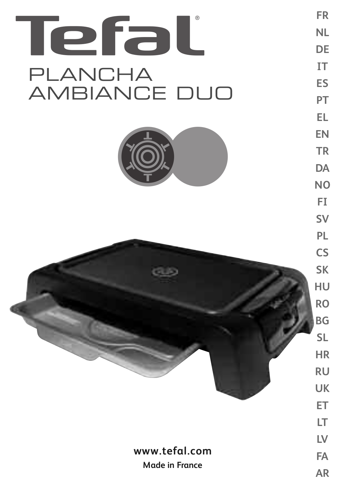 TEFAL Plancha Ambiance Duo User Manual