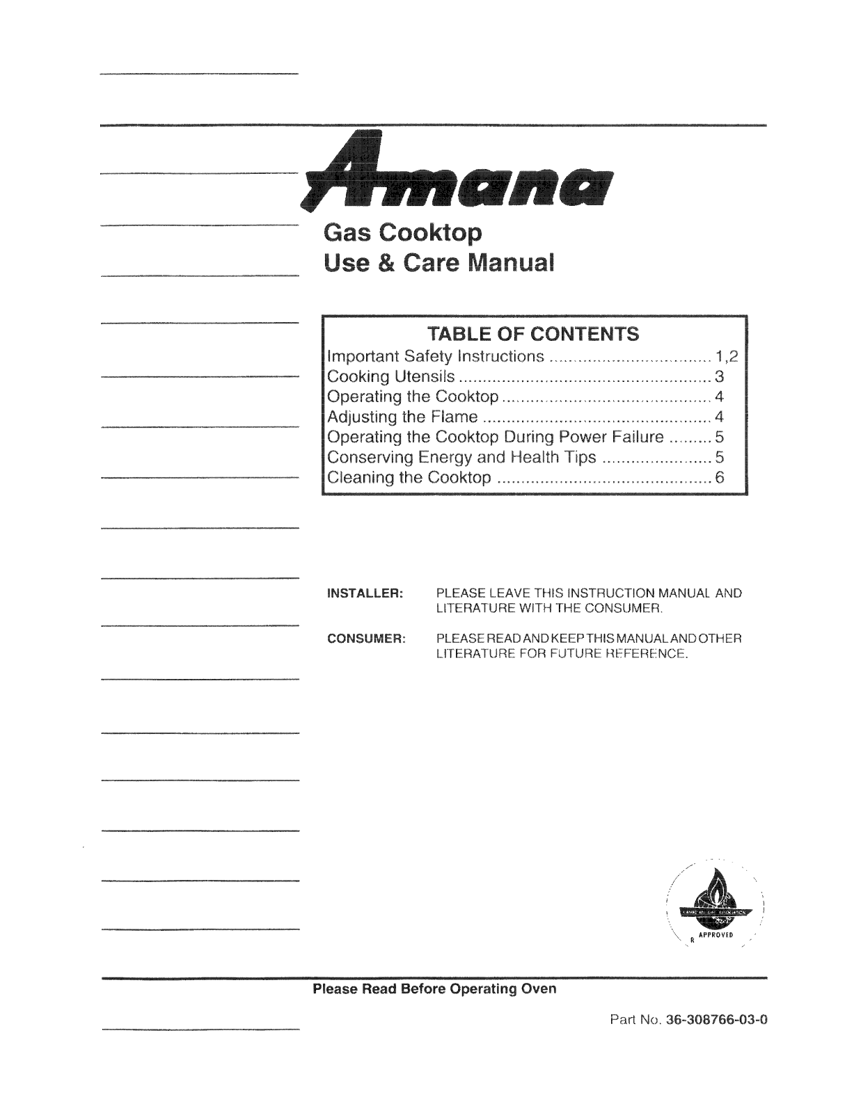 Amana AKS30E, AKS30K, AKS30WW, DGO757UWW Owner's Manual