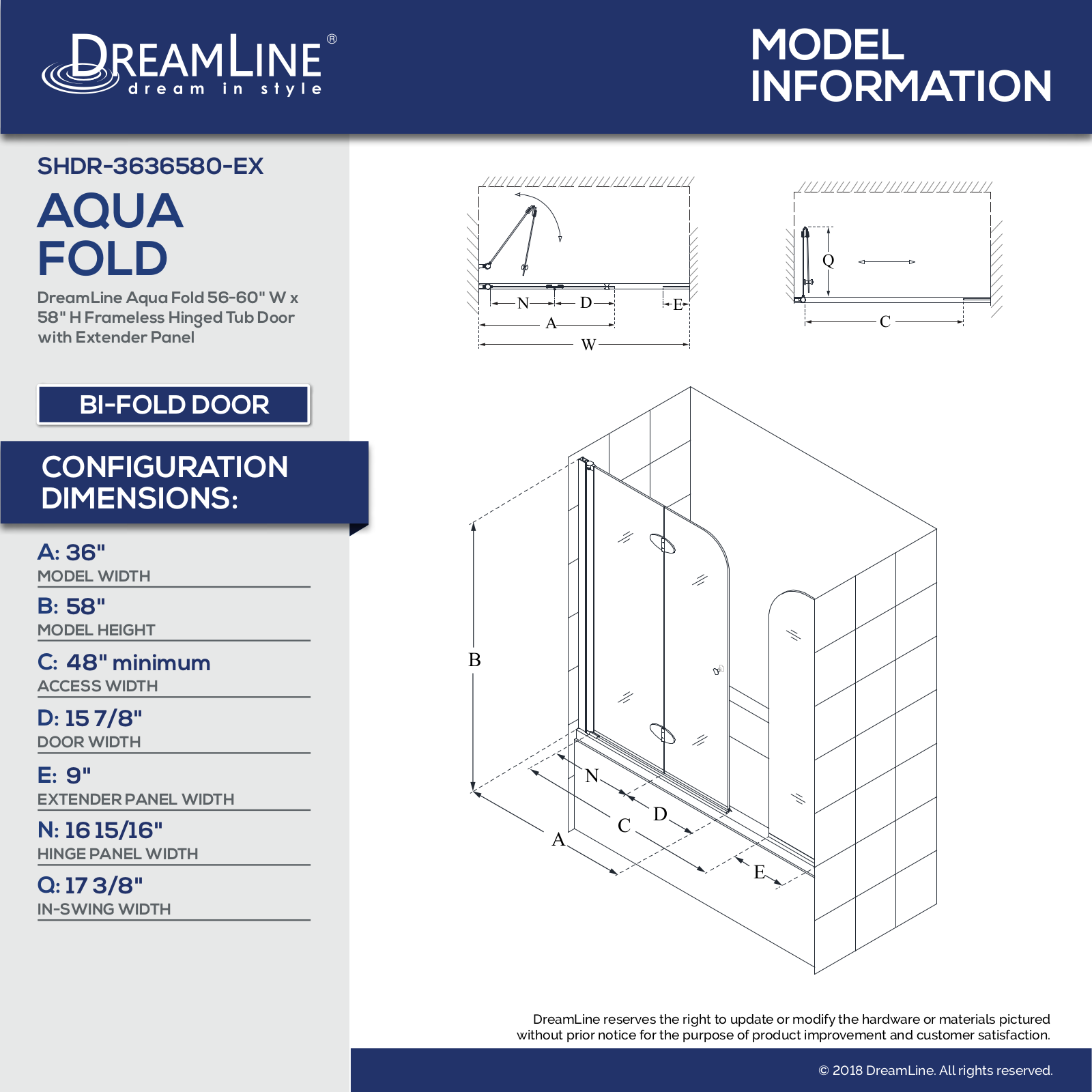 DreamLine DLN2864 Specifications - ManualMachine.com