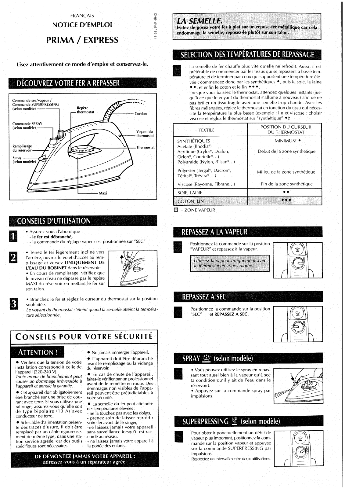 CALOR 1476.00 User Manual