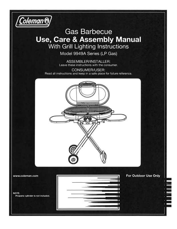 Coleman 9949A User Manual