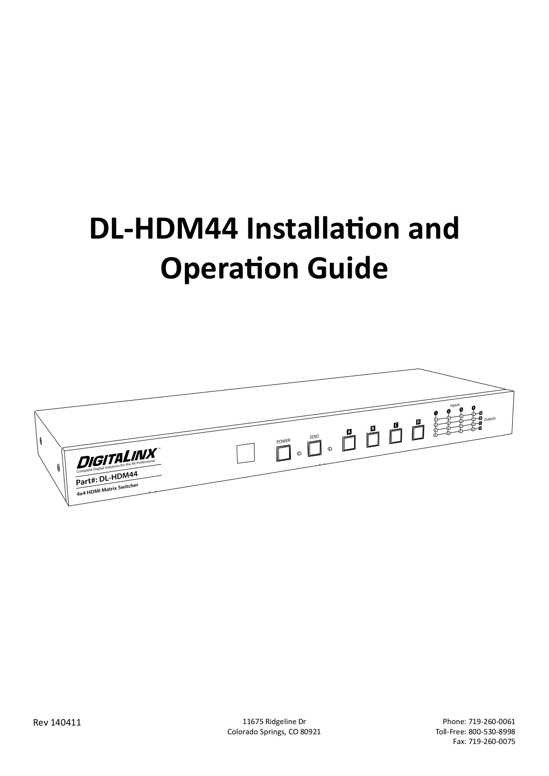 Intelix DL-HDM44 User Manual