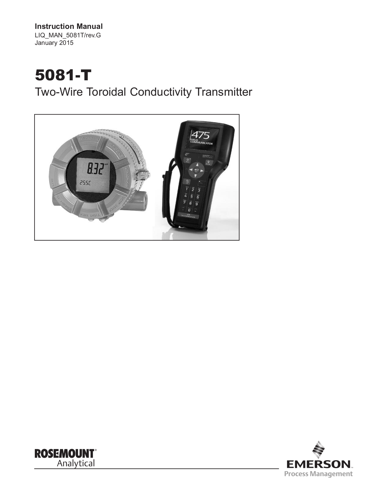 Rosemount Analytical 5081 Operating Manual