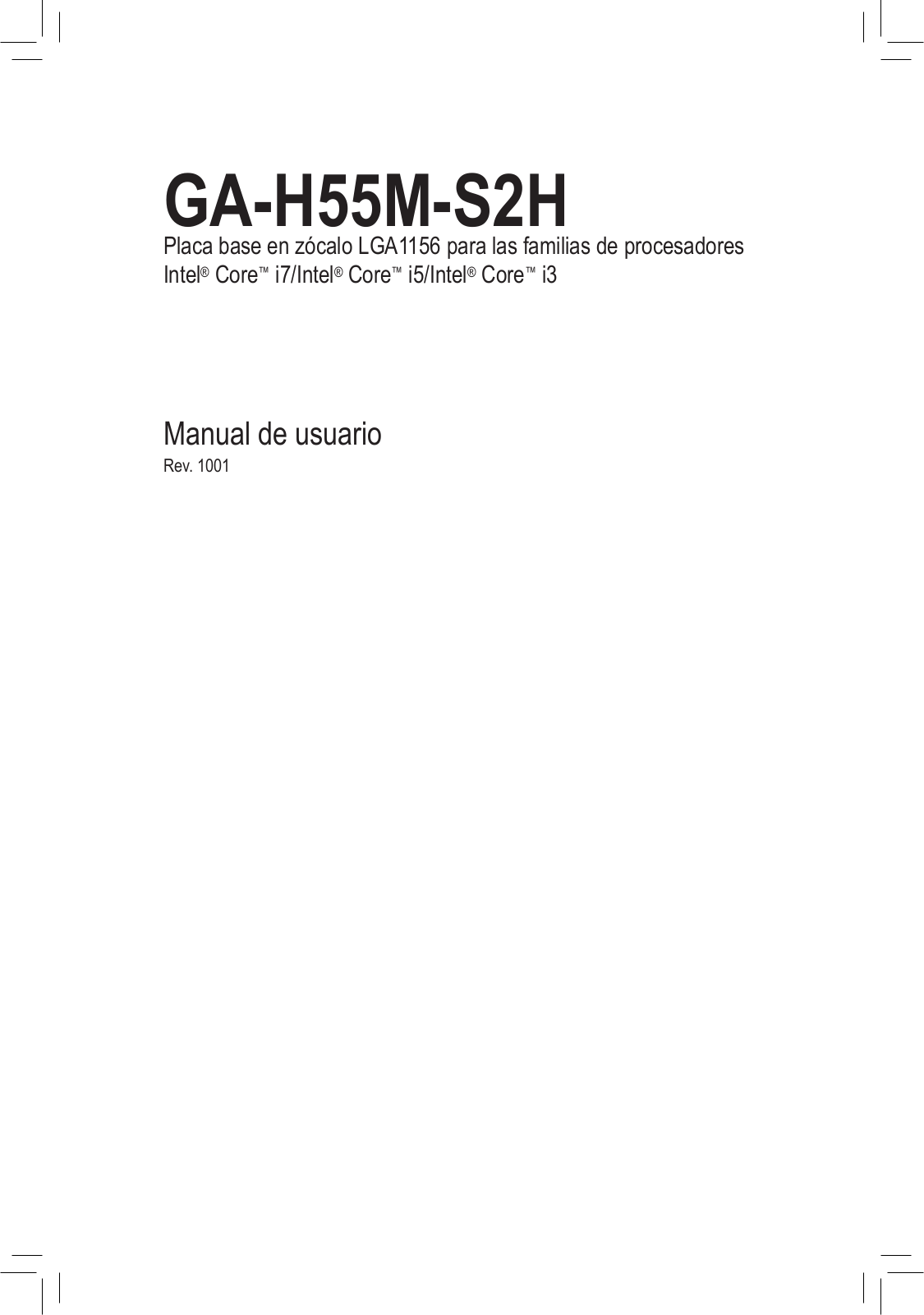 Gigabyte GA-H55M-S2H User Manual