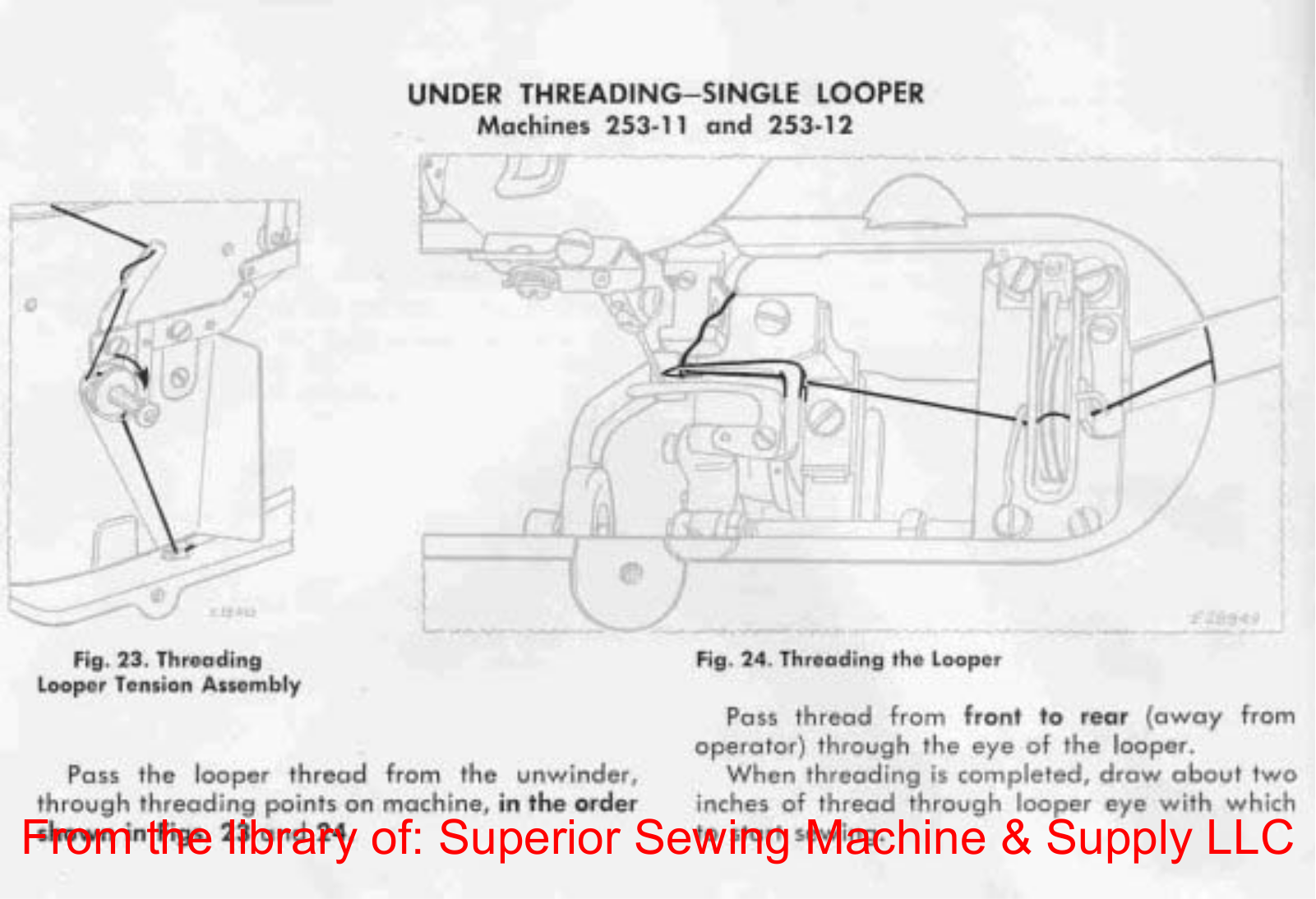 Singer 253-1 Needle Lower Threading Diagram