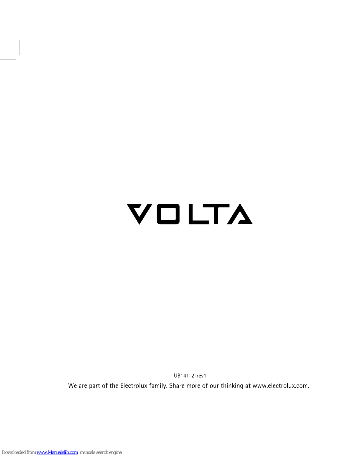 VOLTA Lilly UB1411, Lilly UB1412 Operating Instructions Manual