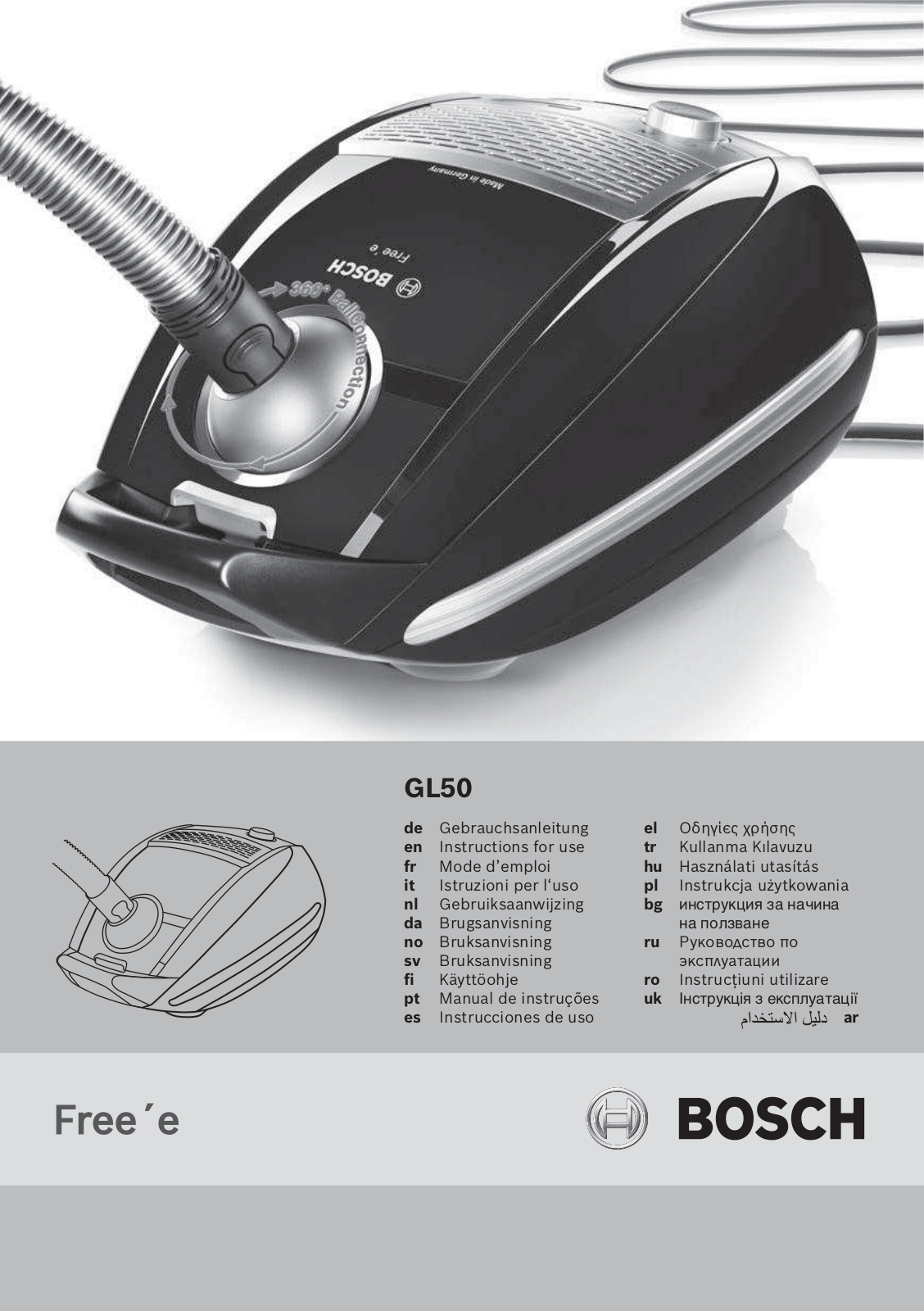 Bosch BSGL 52130, BSGL 52530, BSGL 52242, BSGL 52230, BSGL 52233 User Manual