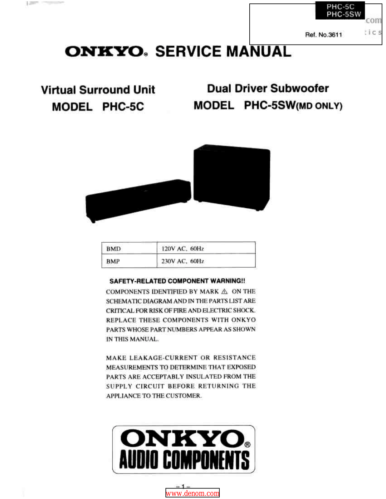 Onkyo PHC-5-C Service manual