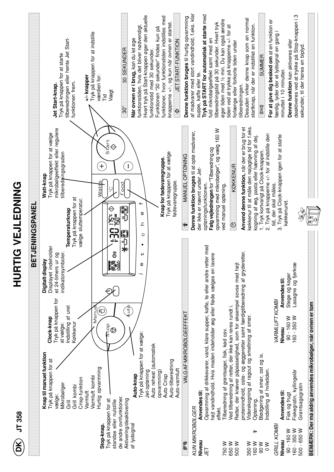 Whirlpool JT 358 WHITE INSTRUCTION FOR USE