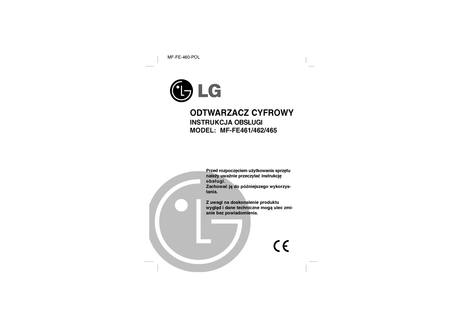 Lg MF-FE461 User Manual