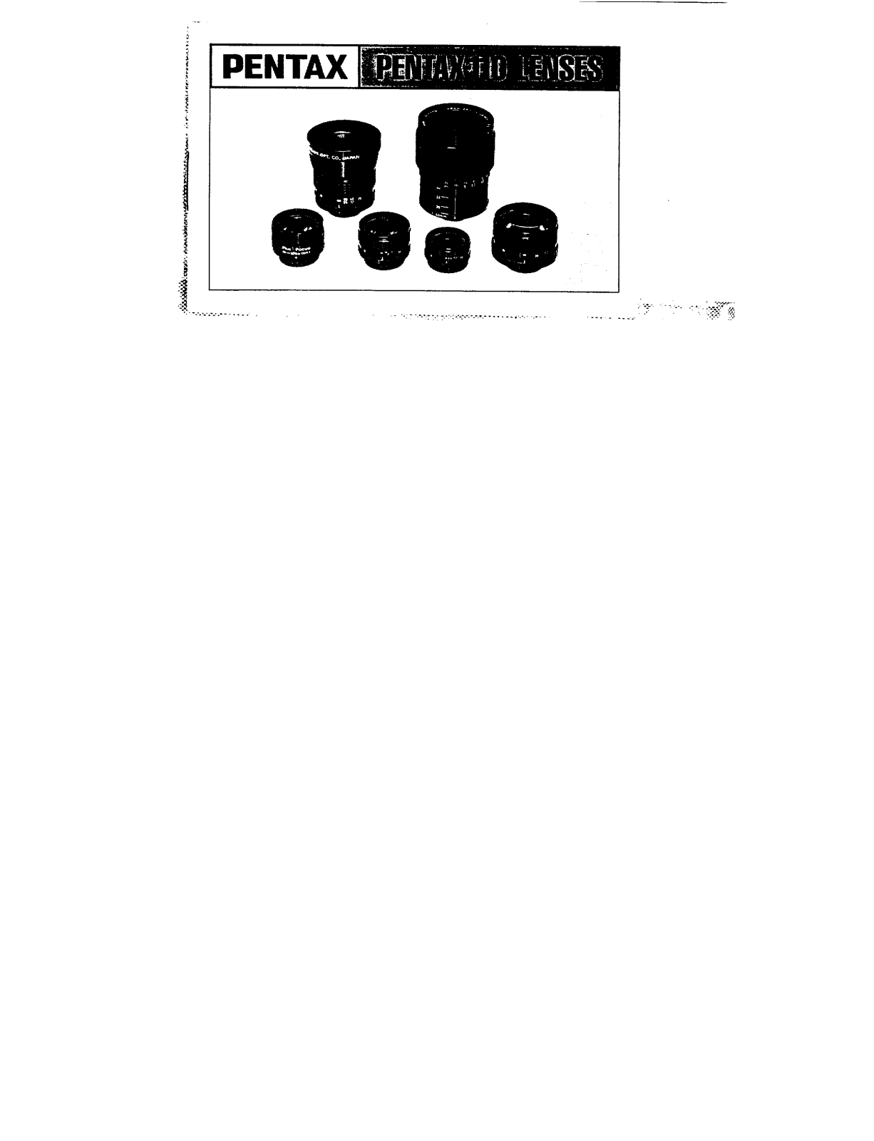 Pentax 110 LENSES OPERATING MANUAL