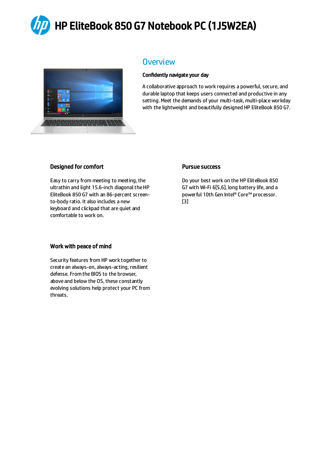 Hewlett Packard 204C9EA Product Data Sheet