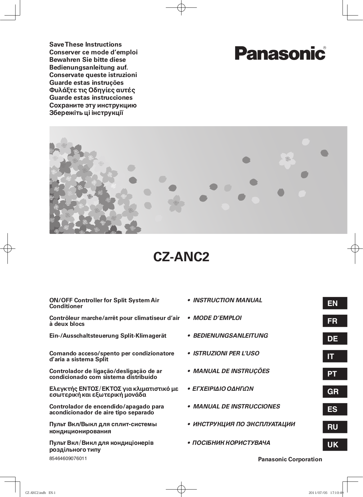 PANASONIC CZANC2 User Manual
